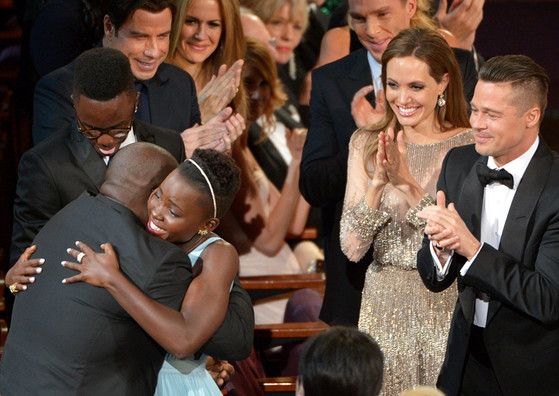 Steve McQueen, Lupita Nyong'o, John Travolta, Kelly Preston, Benedict Cumberbatch, Angelina Jolie, Brad Pitt, Candid Steve McQueen, Lupita Nyong'o, John Travolta, Kelly Preston, Benedict Cumberbatch, Angelina Jolie, Brad Pitt, Candid